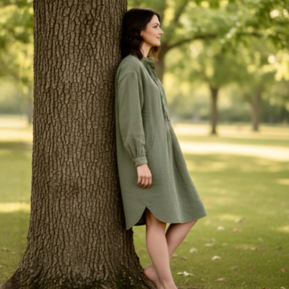 Sandrine Rose Moss Oversized Dress by Free People - Picture 2 of 9